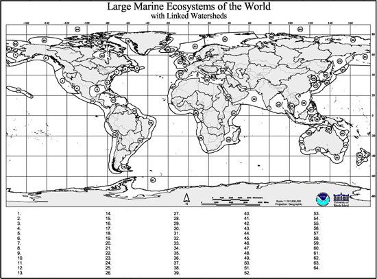 Marine Geography Quiz Map