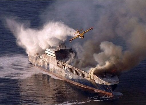 Turkish Ship M/V Und Adriyatik On Fire